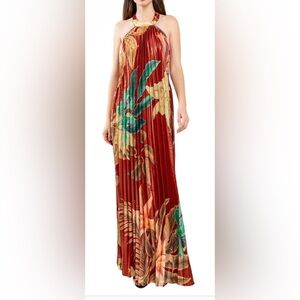 NWT! Floral Halter Maxi Dress